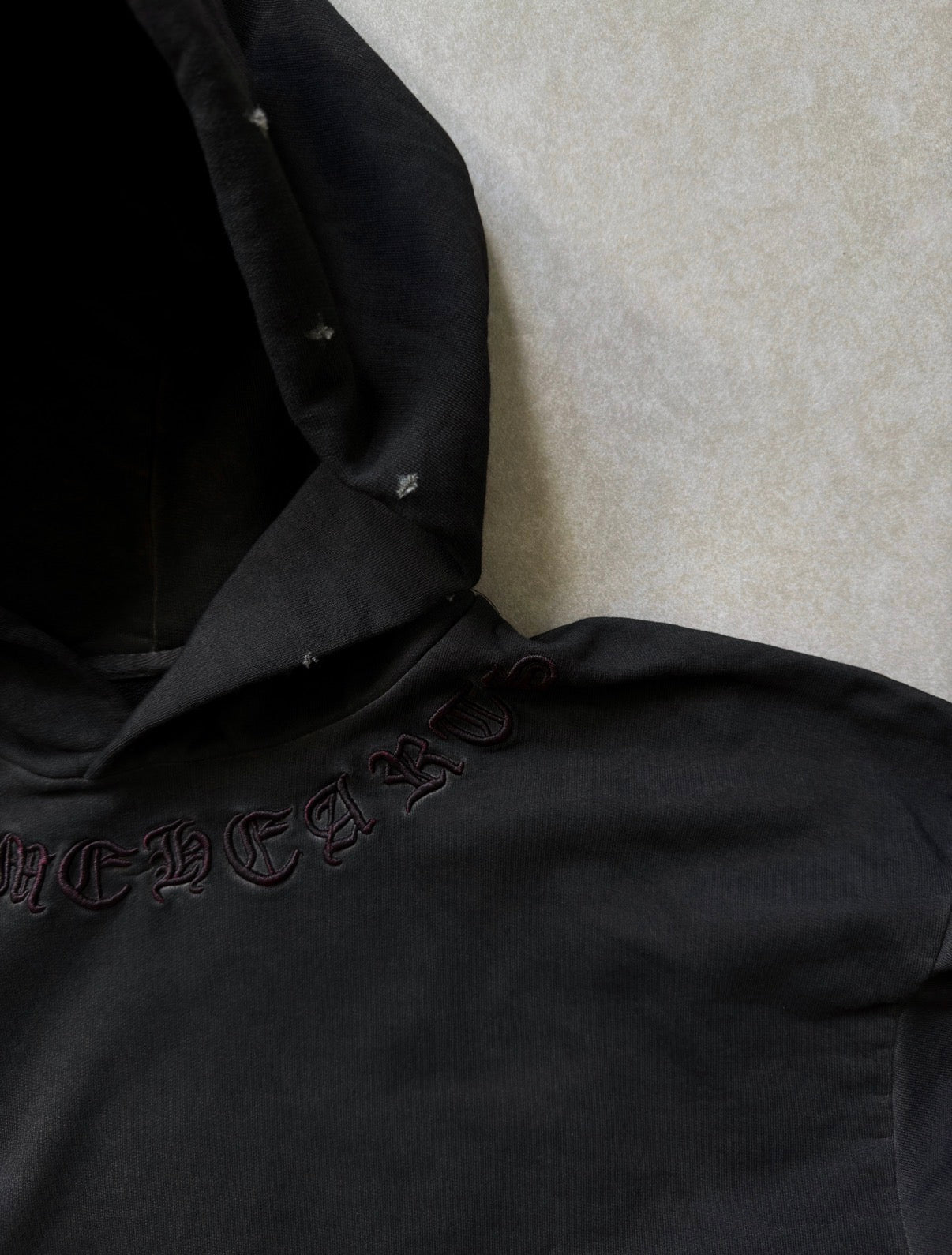 Chrome Hearts Gothic Patchwork Distressed Hoodie