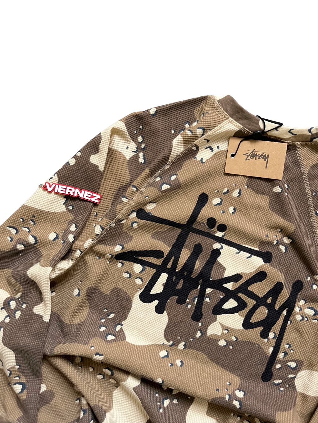 Stussy Sand Camo Waffle longsleeves