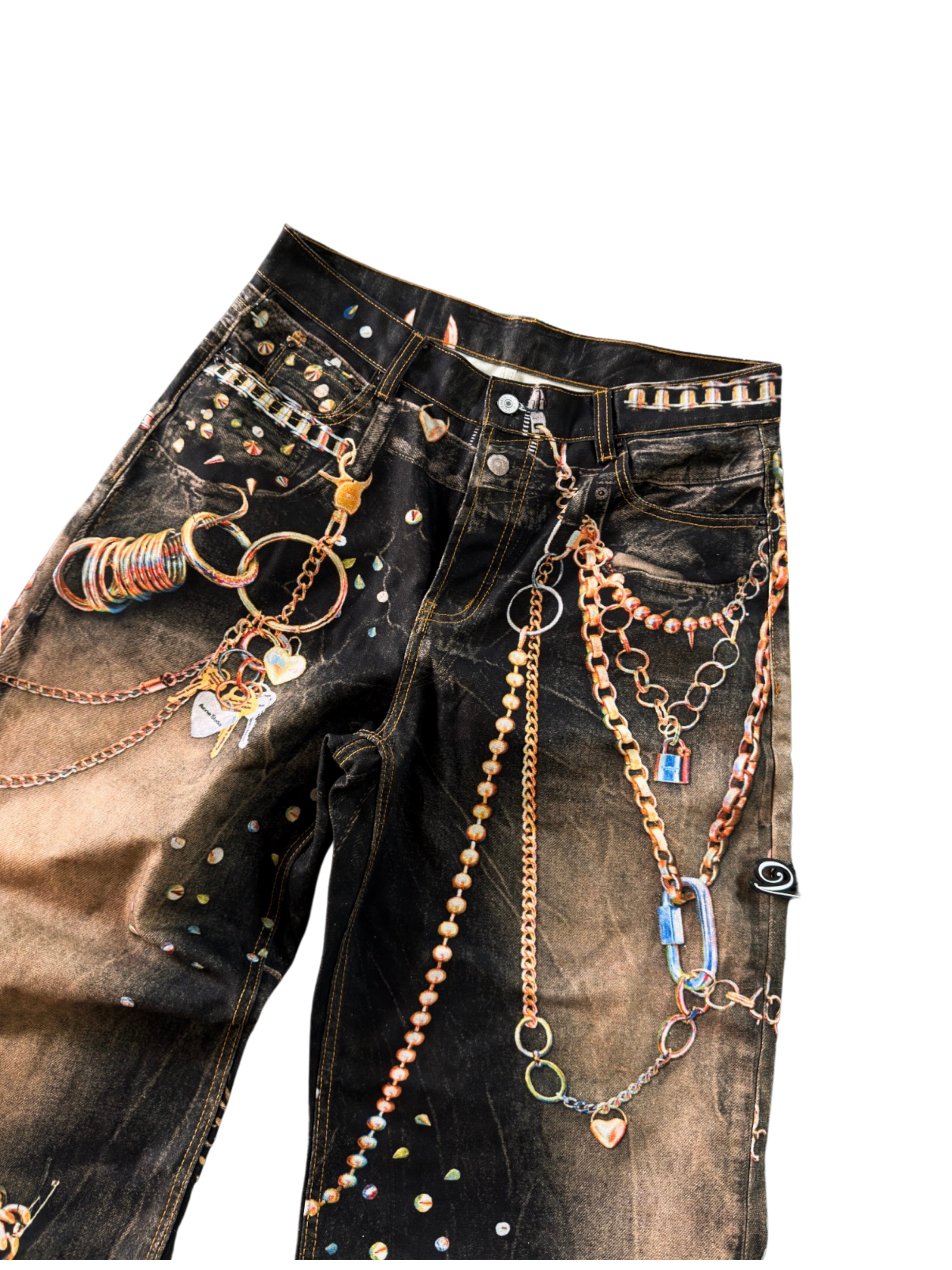 Acne Studios 1981 Biker trompe-l'œil Jeans