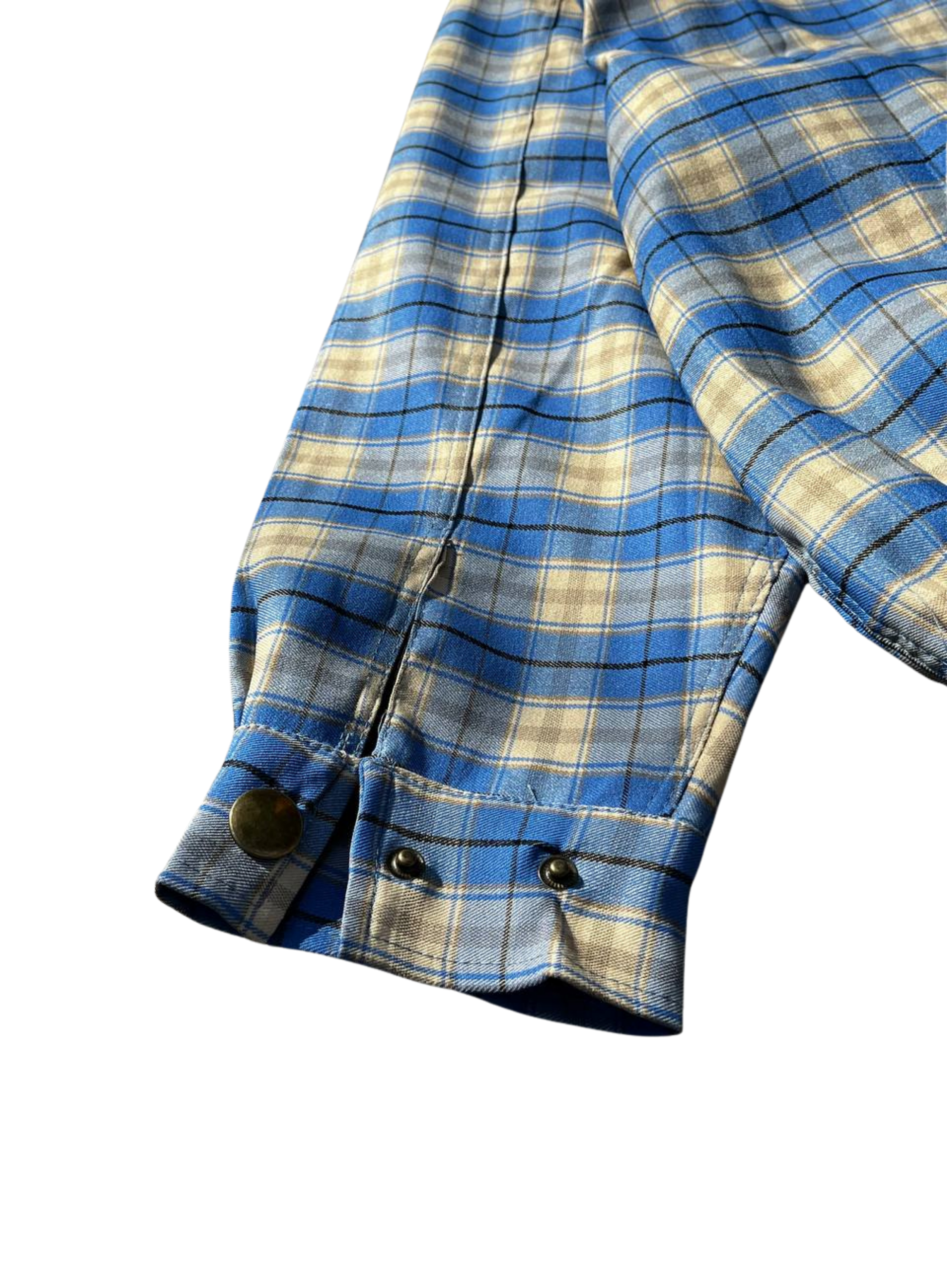 Stussy Blue Plaid Collared Coach Jacket (24SS)