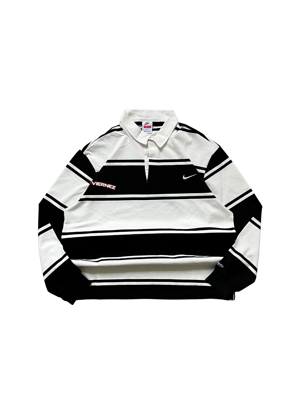 Supreme x Nike Swoosh Stripe Rugby Polo