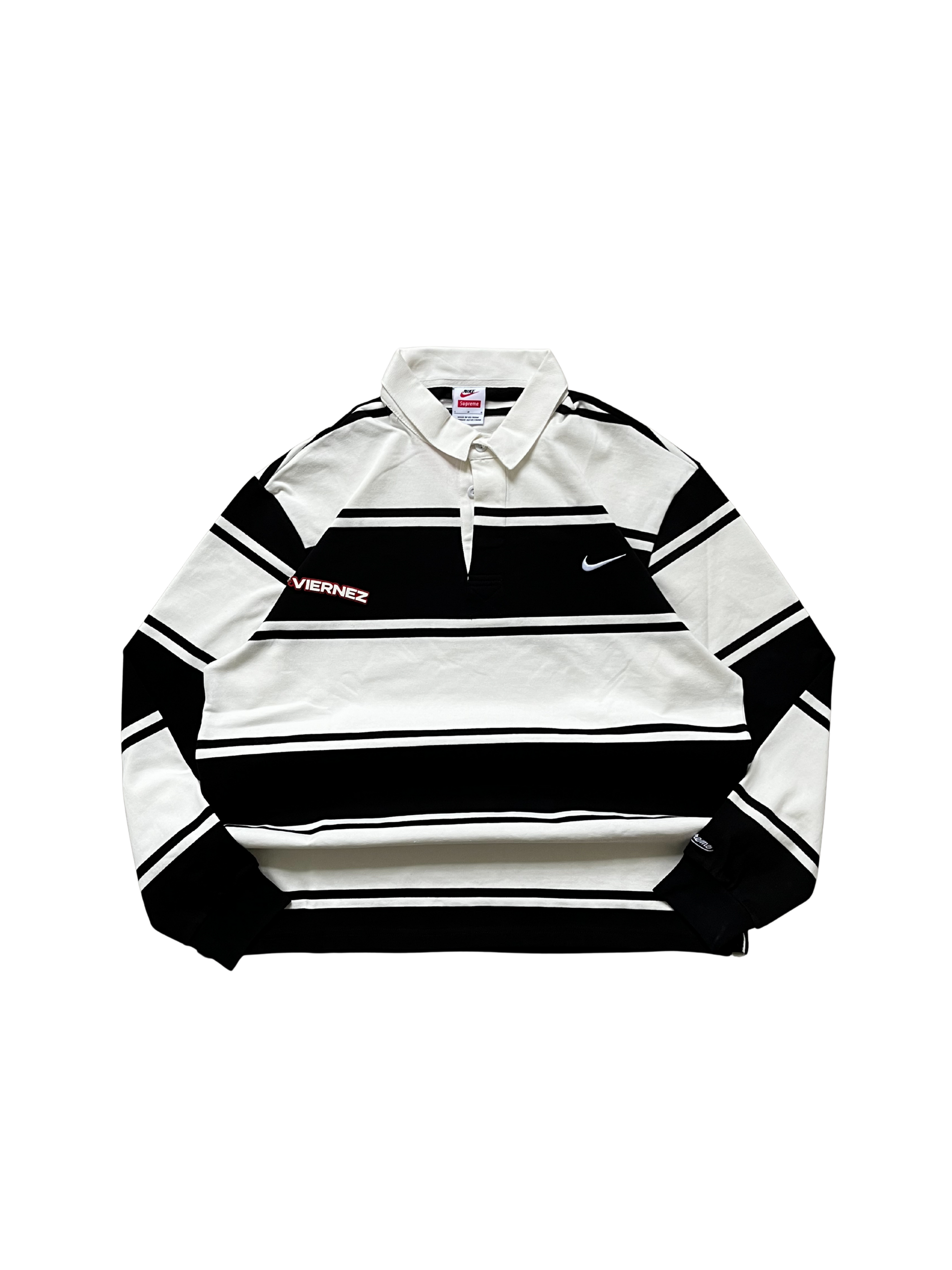 Supreme x Nike Swoosh Stripe Rugby Polo