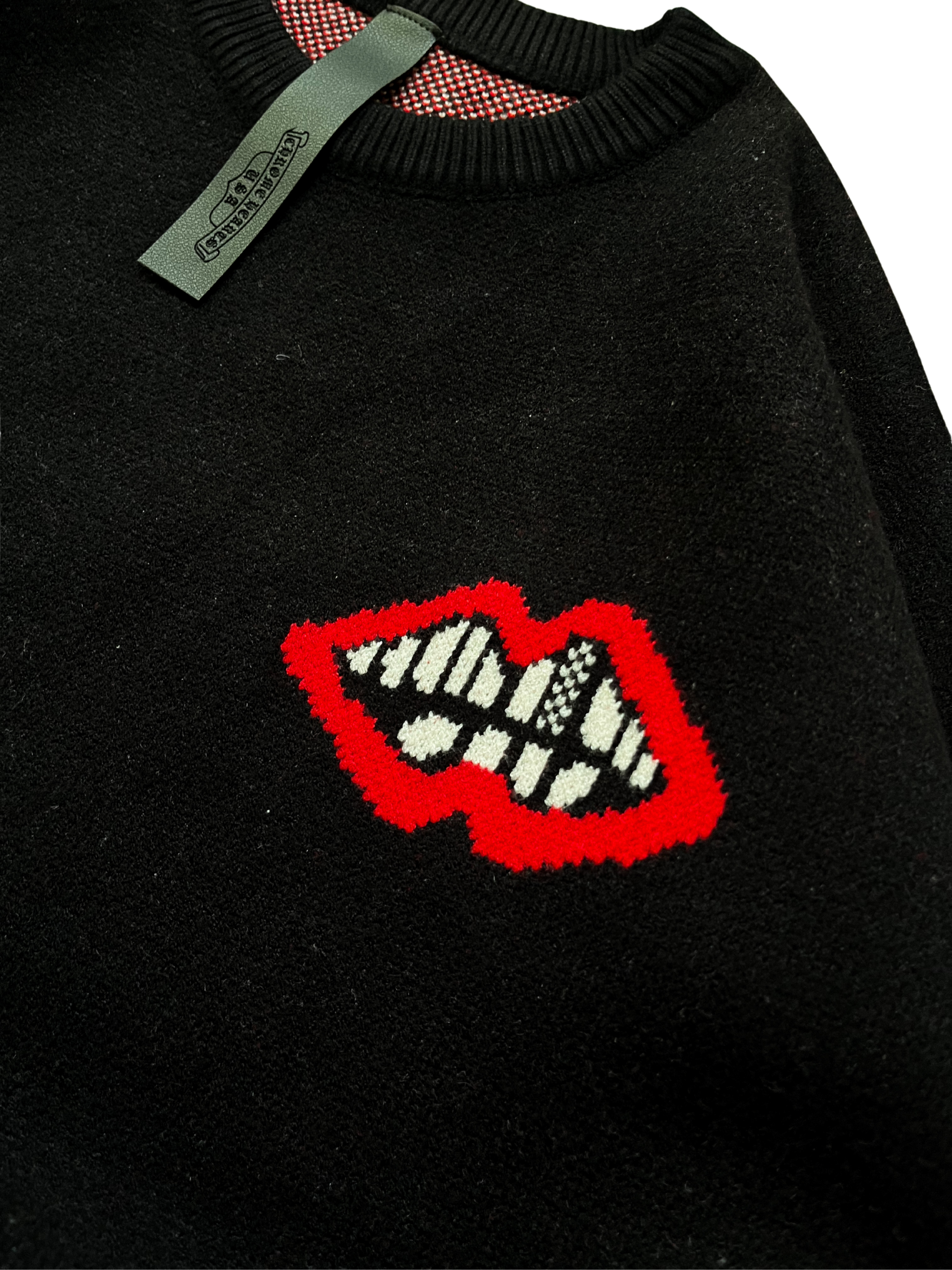 Chrome Hearts Knitted Lips sweater