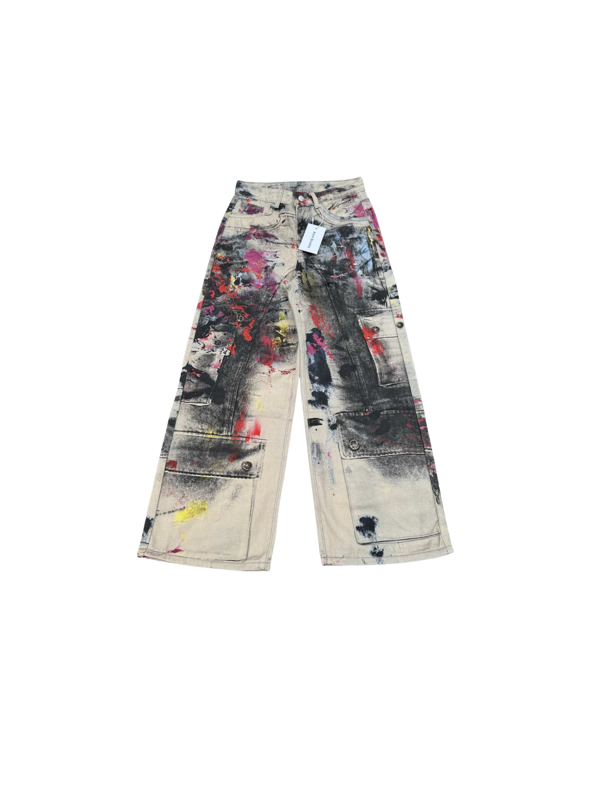 Acne Studios Men's 1981 U Painter Printed Decorator Jeans
