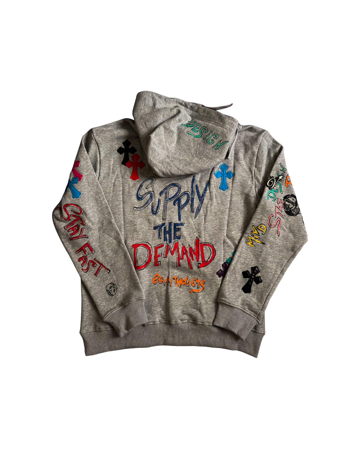 Chrome Hearts x Matty Boy "Supply the demand" Hoodie in Grey