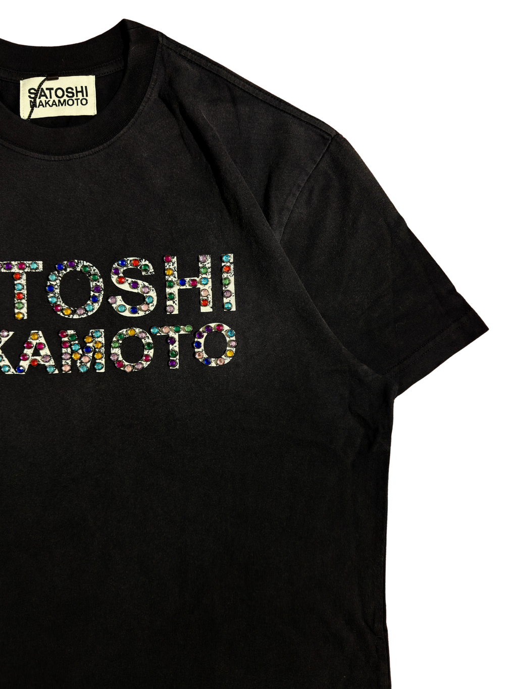Satoshi Nakamoto Studded Logo Tee