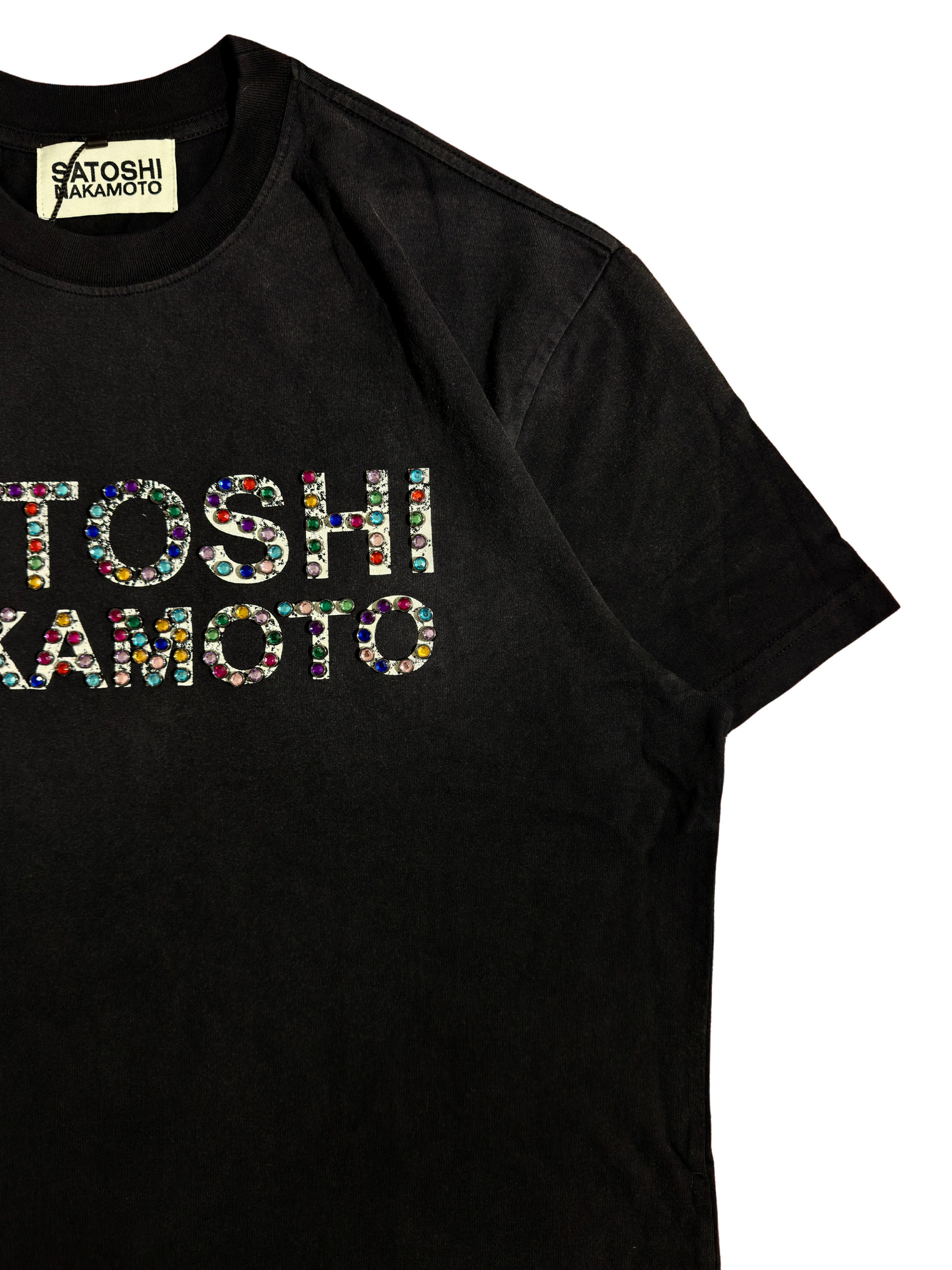 Satoshi Nakamoto Studded Logo Tee