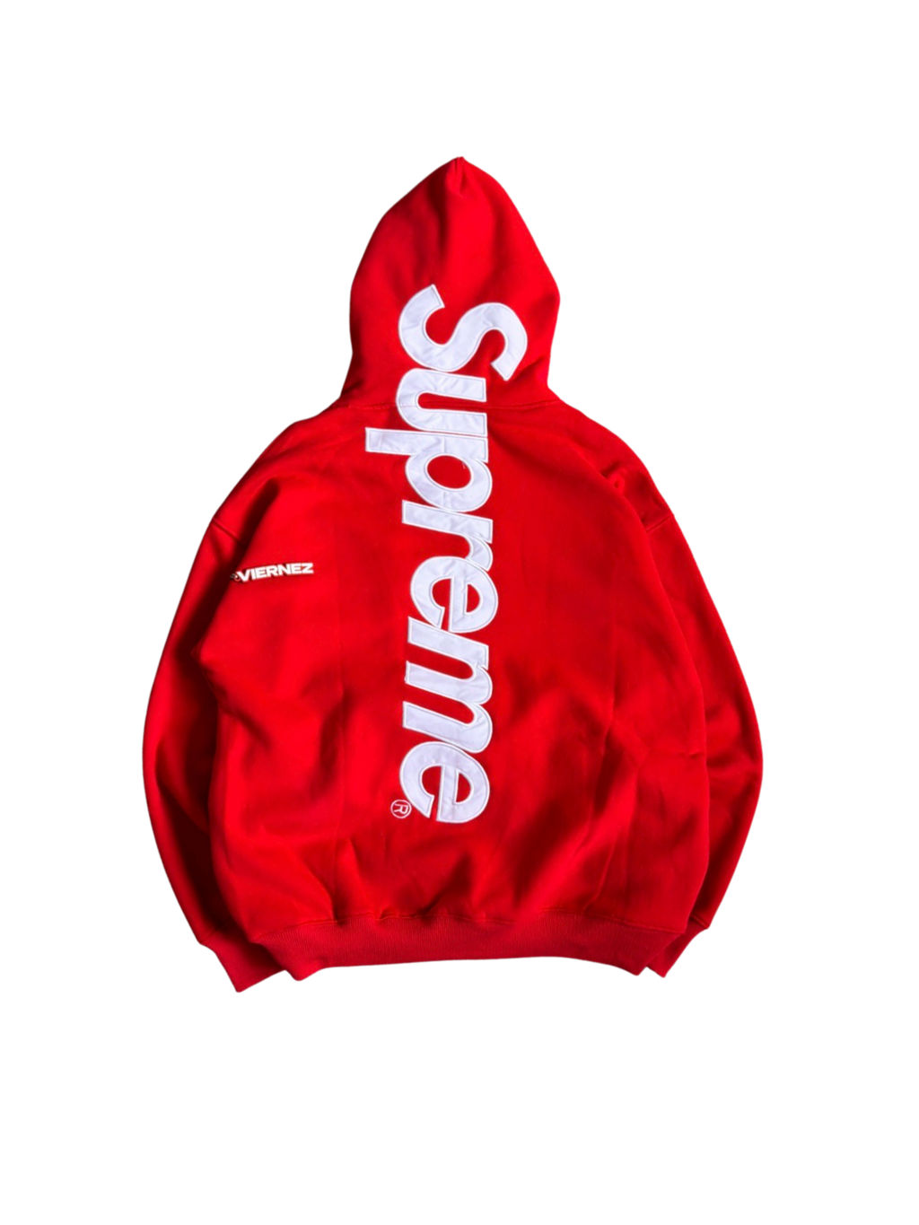 Supreme Satin Appliqué Hoodie (Green and Red)