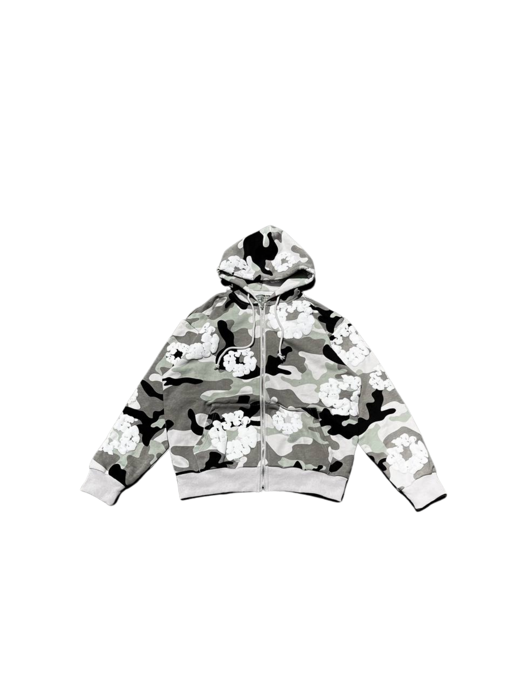 Denim tears camo wreath zip hoodie