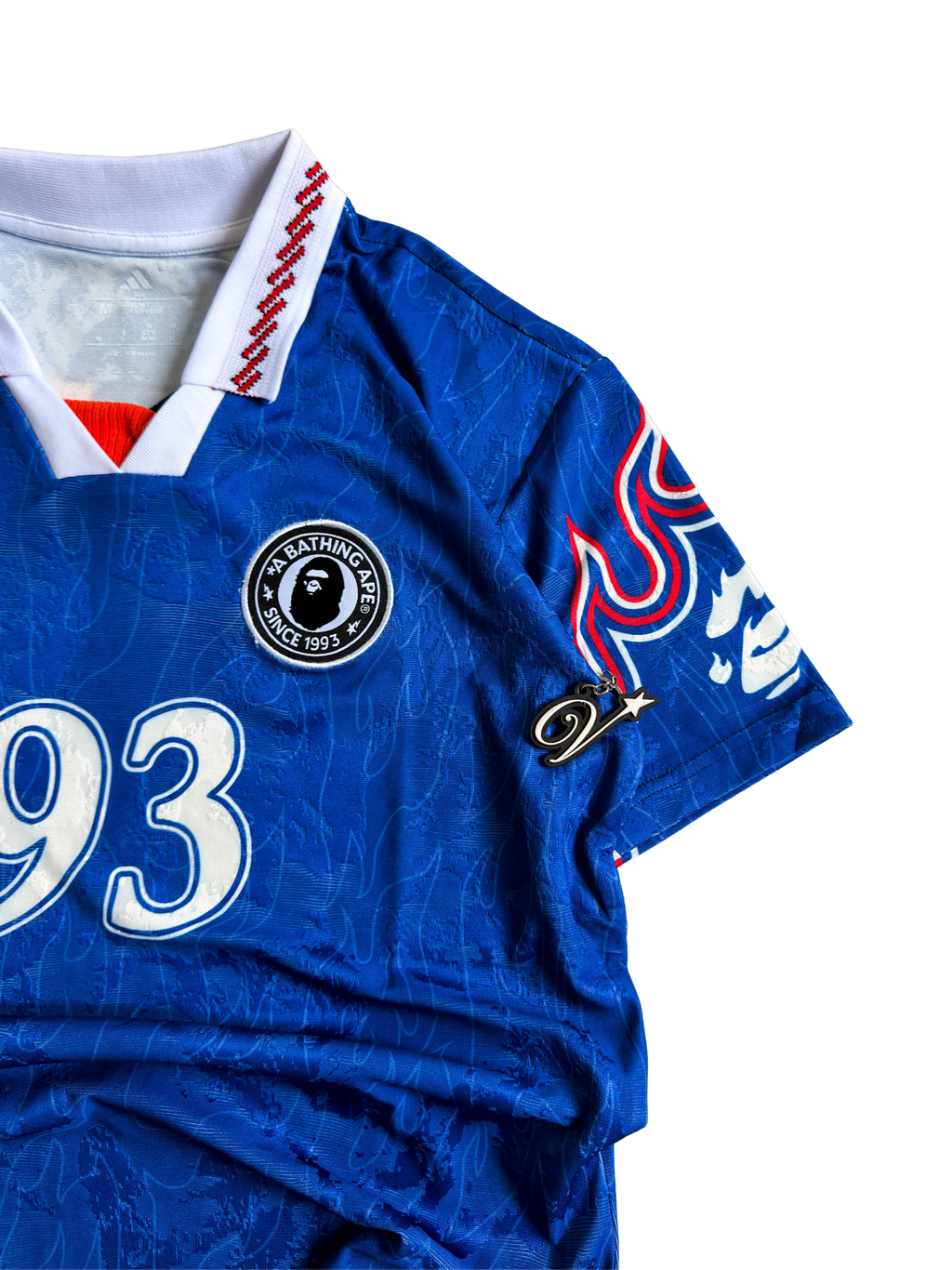 Adidas x BAPE SSL Flame Jersey in Japan Blue