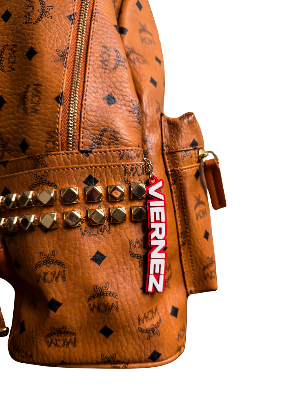 MCM Stark Side Studs Backpack in Visetos