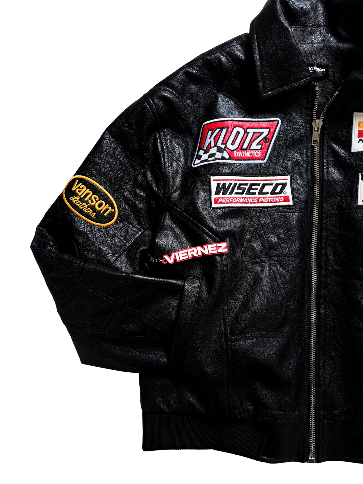 Black Supreme X Vanson Leathers Spider-Man Jacket