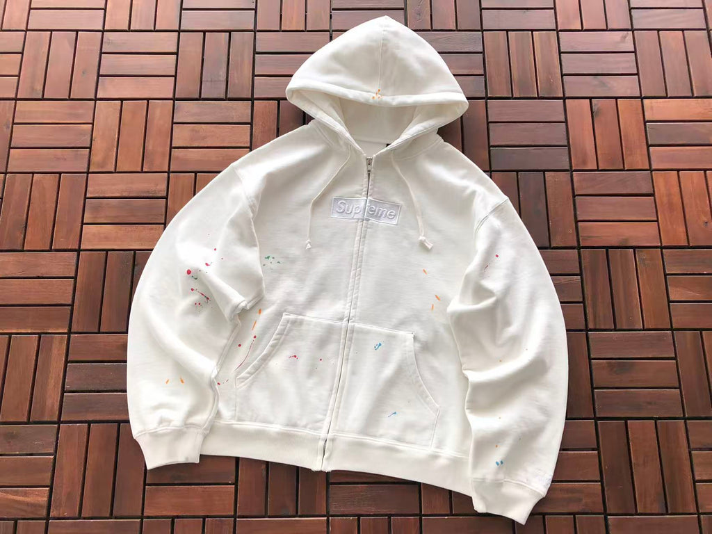 Supreme x MM6 Box Logo Zip Up Hoodie