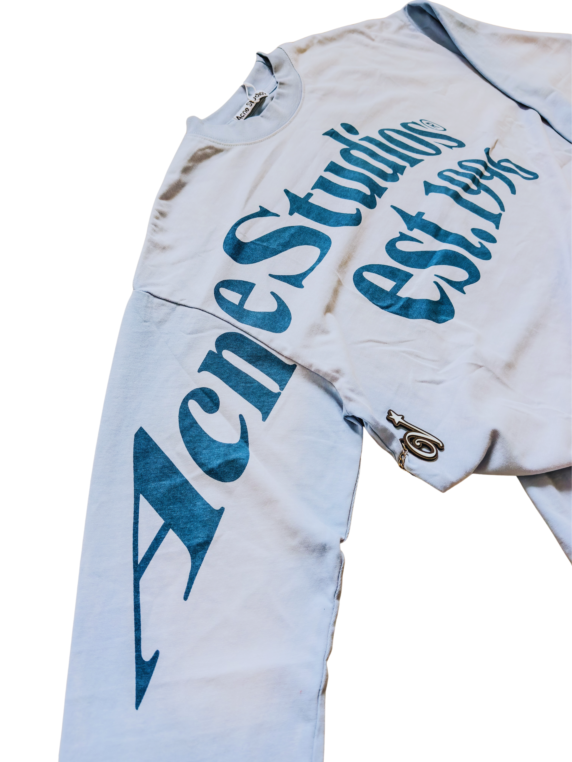 Acne Studios Logo Long Sleeve Dwf Dirty Blue