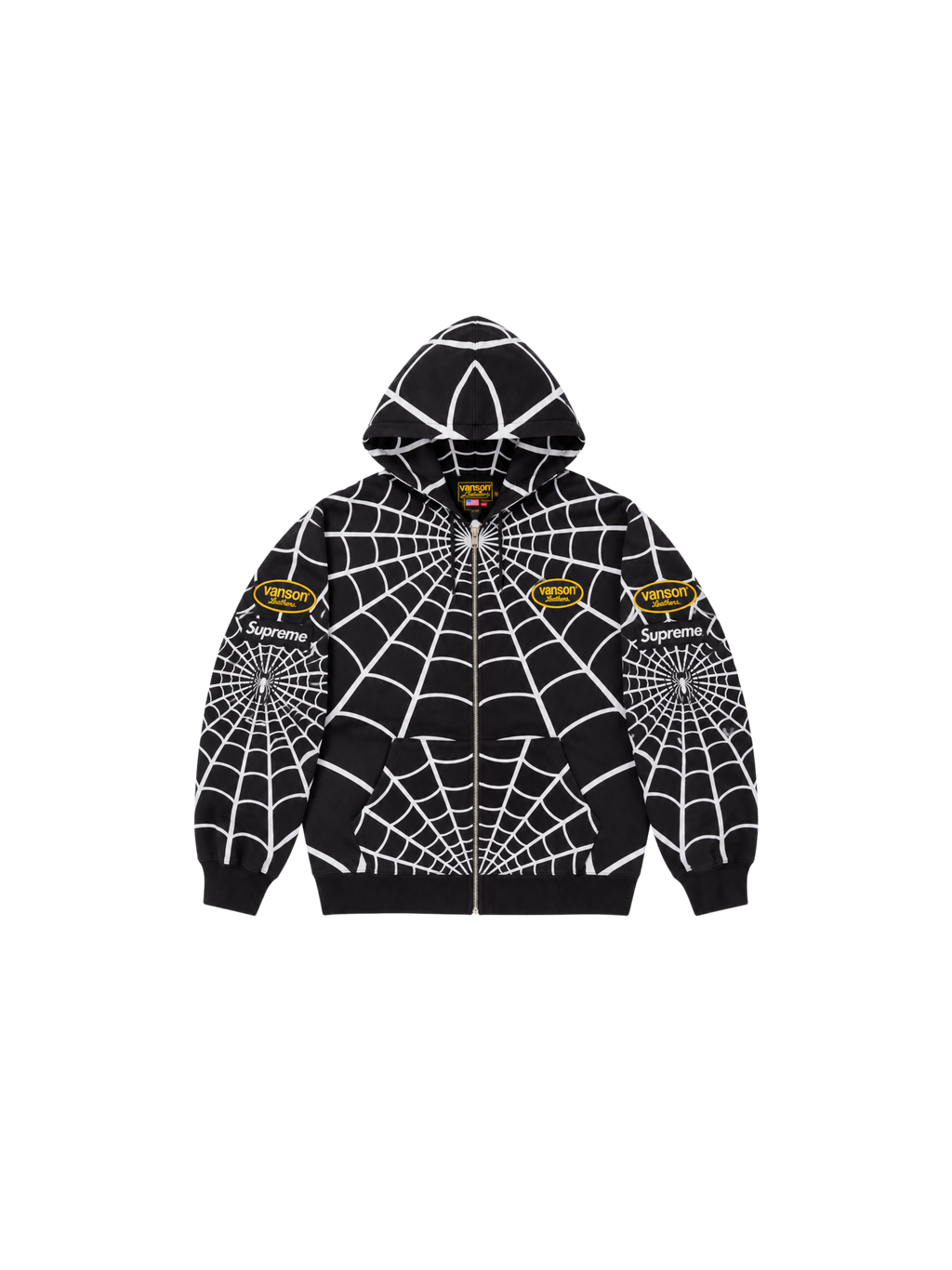 Supreme x Vanson Leathers x Marvel Spider-Man Zip-up Hoodie