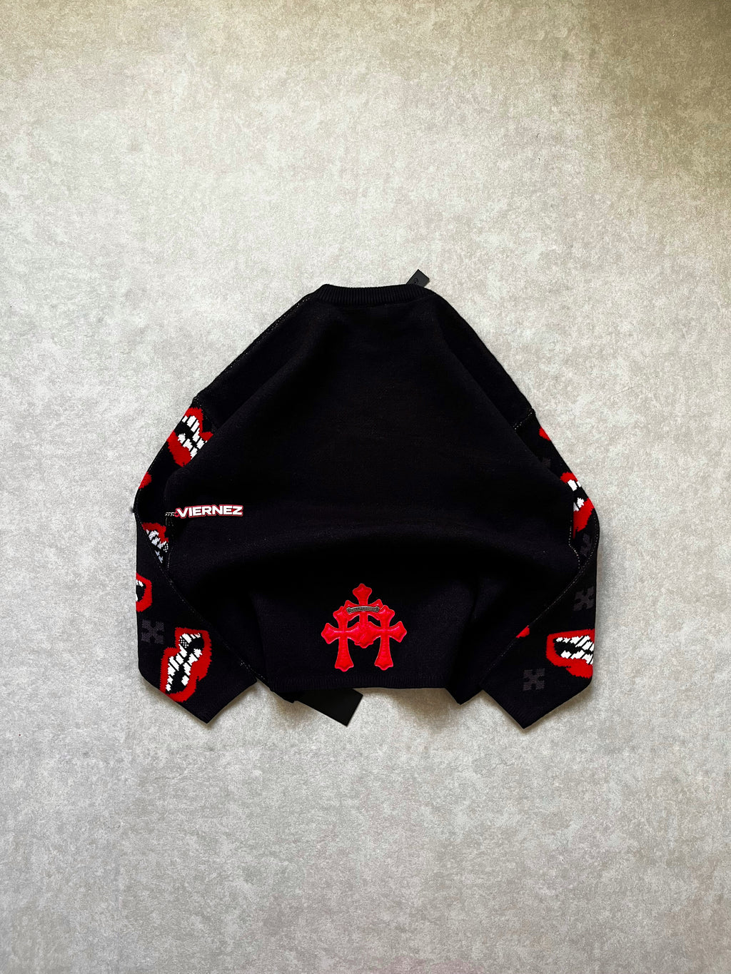 Chrome Hearts Knitted Lips sweater