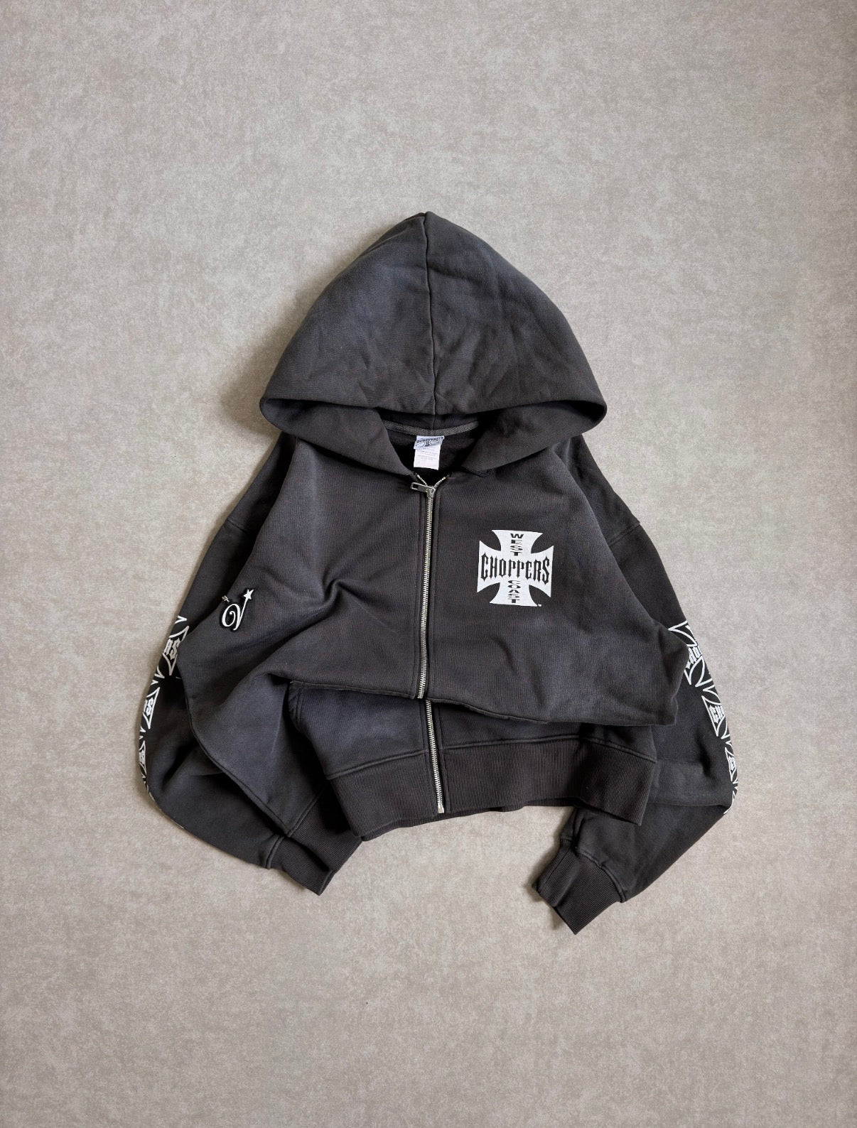 West Coast Choppers Smoked Zip Up Hoodie