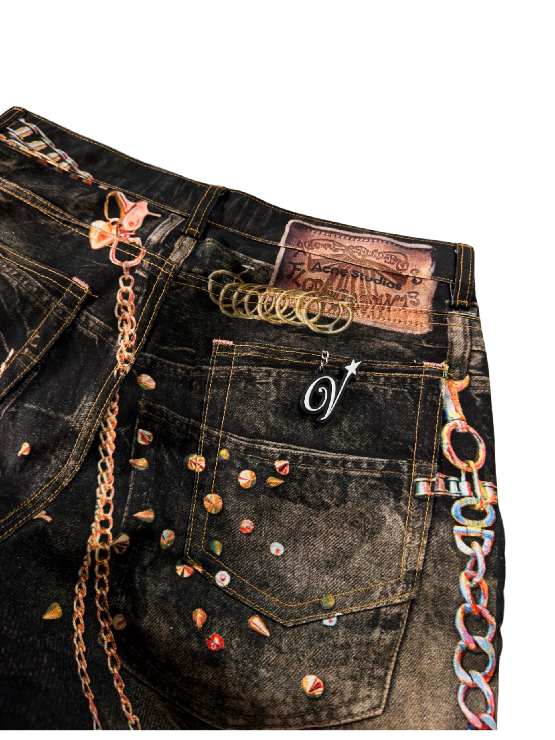 Acne Studios 1981 Biker trompe-l'œil Jeans