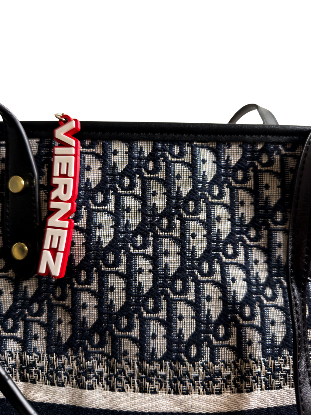 Dior Oblique Embroidery Tote Bag