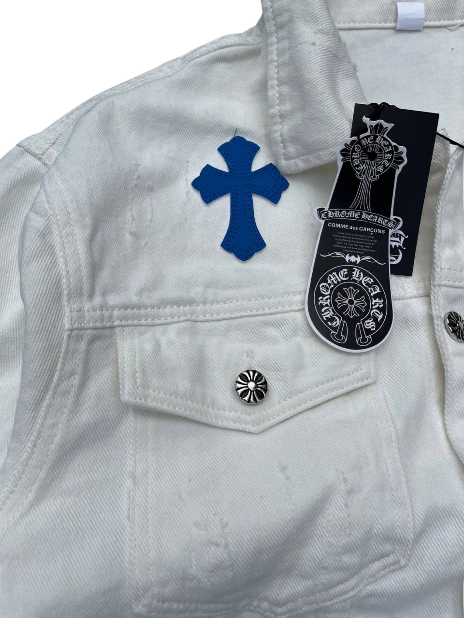 Chrome Hearts Denim Jacket in White