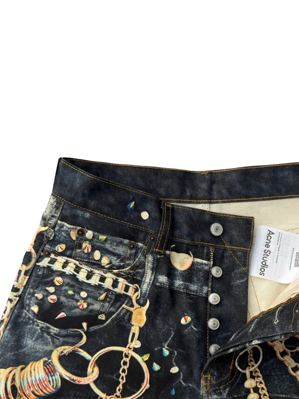 ACNE STUDIOS TROMPE-L’OEIL CHARM CHAIN PANTS
