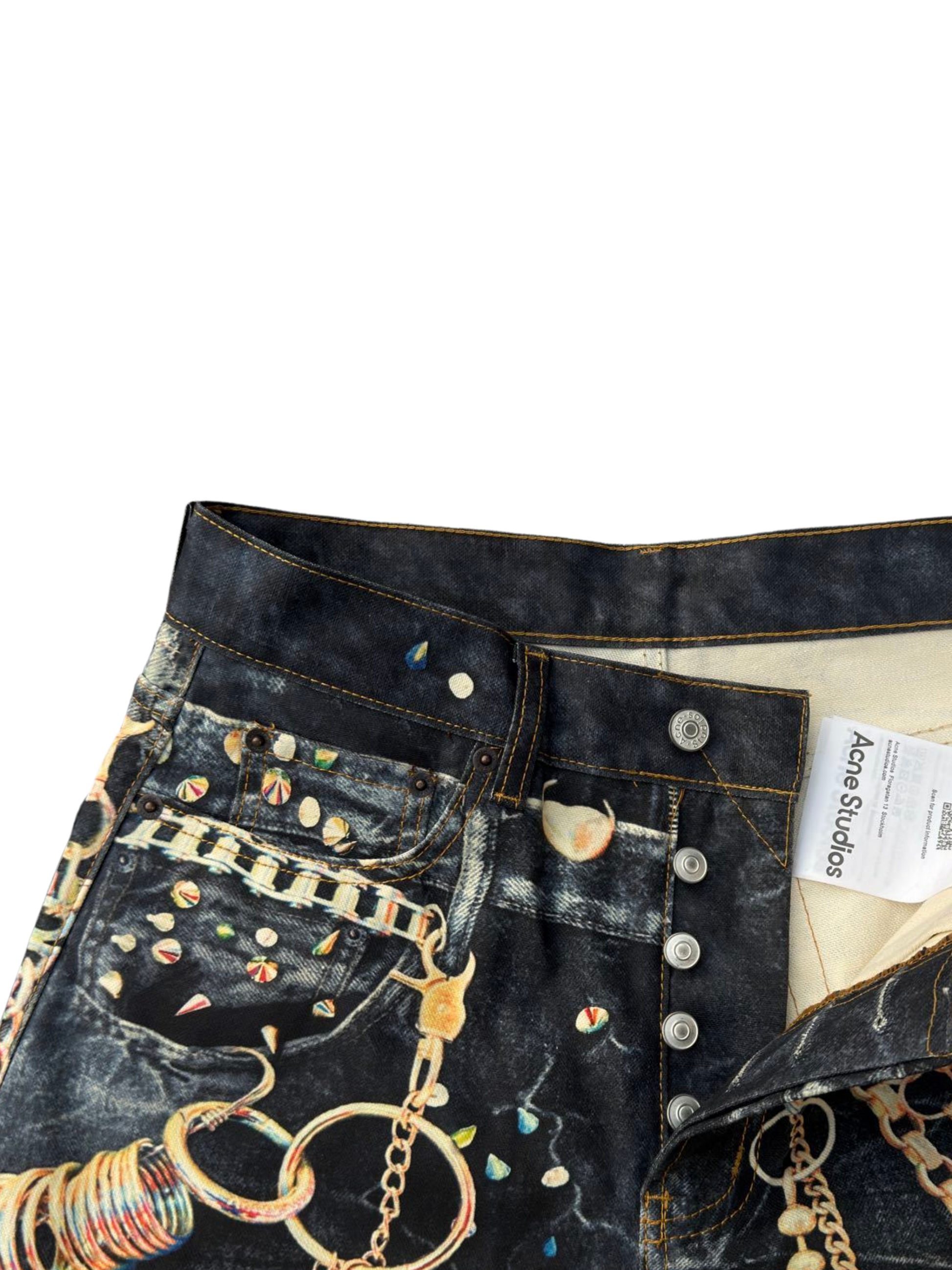 ACNE STUDIOS TROMPE-L’OEIL CHARM CHAIN PANTS