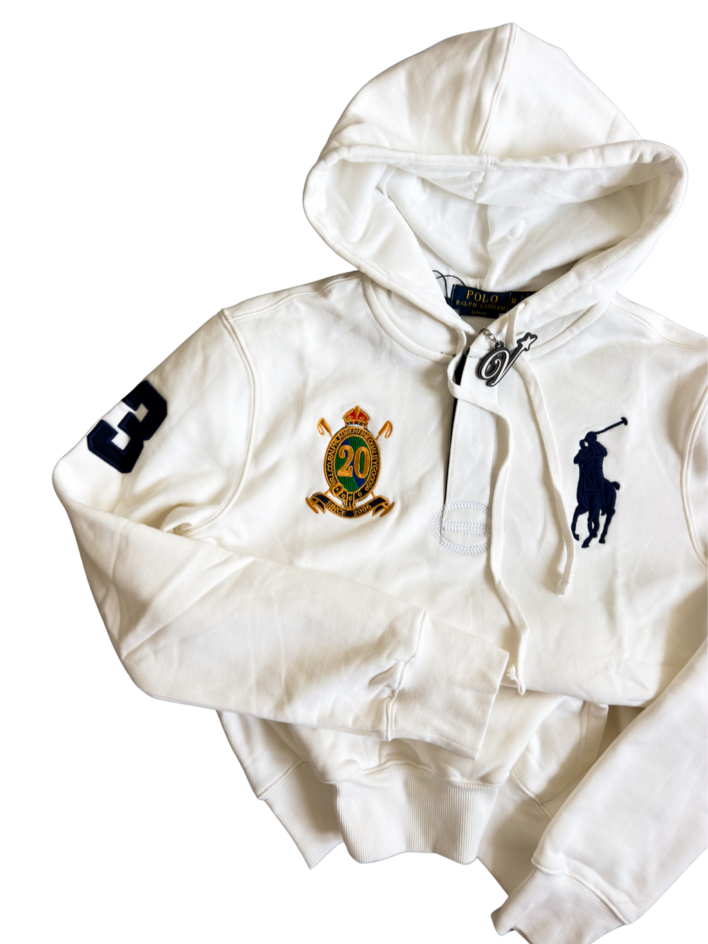 Ralph Lauren Big Pony 20th Anniversary Hoodie White Medium - ON HAND