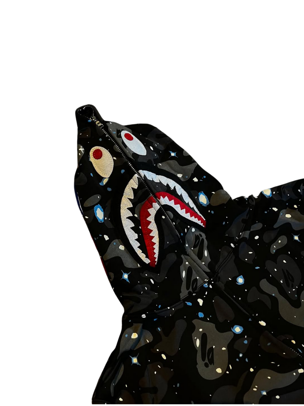 Bape shark camo full zip black
