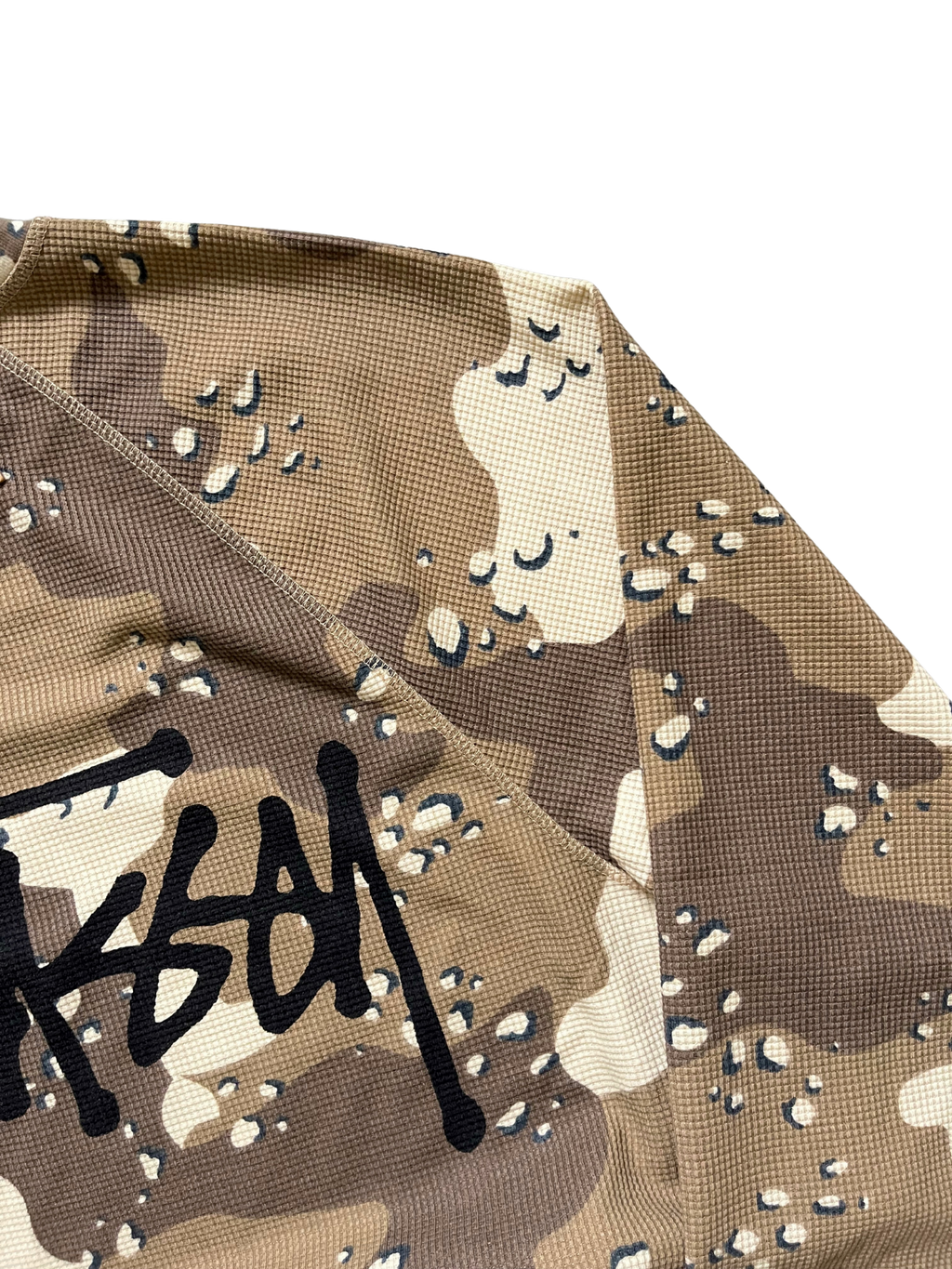 Stussy Sand Camo Waffle longsleeves