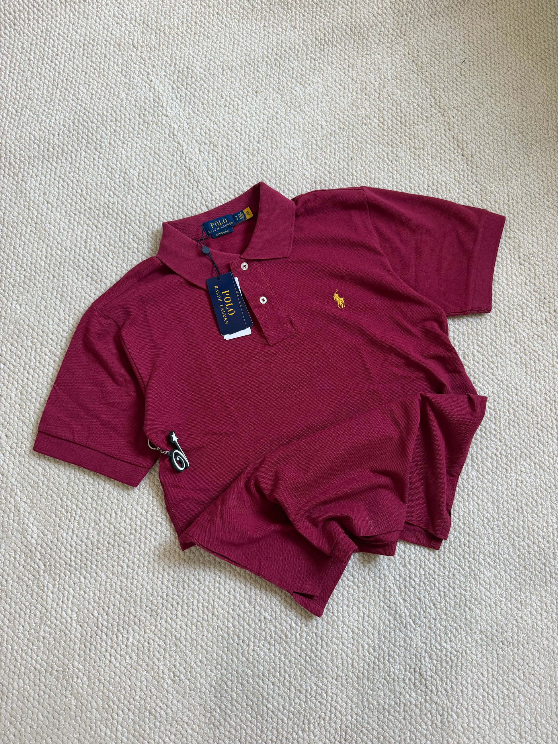 Ralph Lauren Polo Shirt Maroon - Medium (ON HAND)