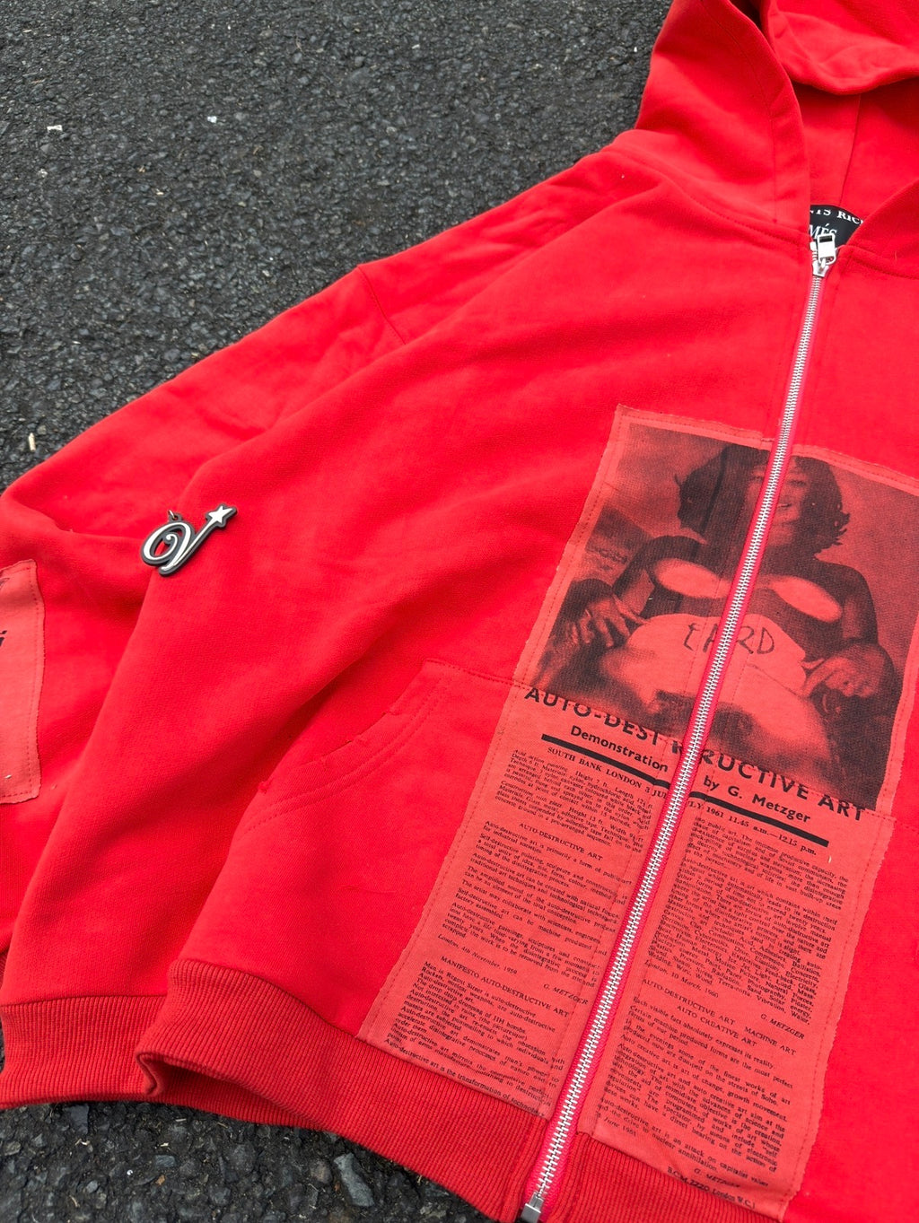 Enfants Riches Deprimes Red Anti-Process Thermal Lined Zip Hoodie