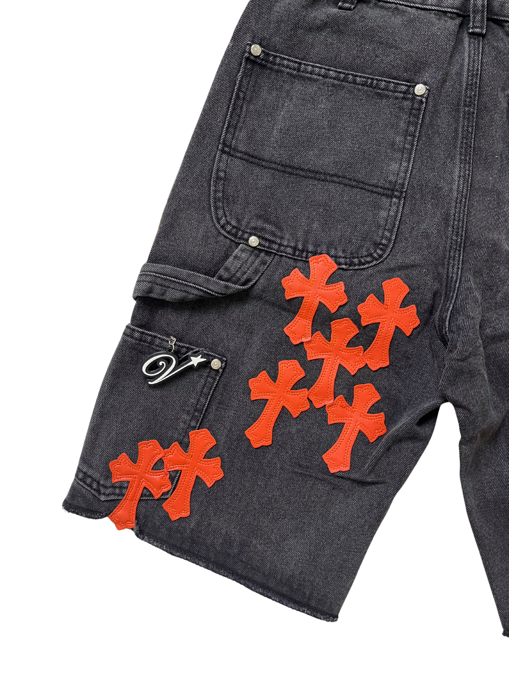 Chrome Hearts Orange Patchwork jorts