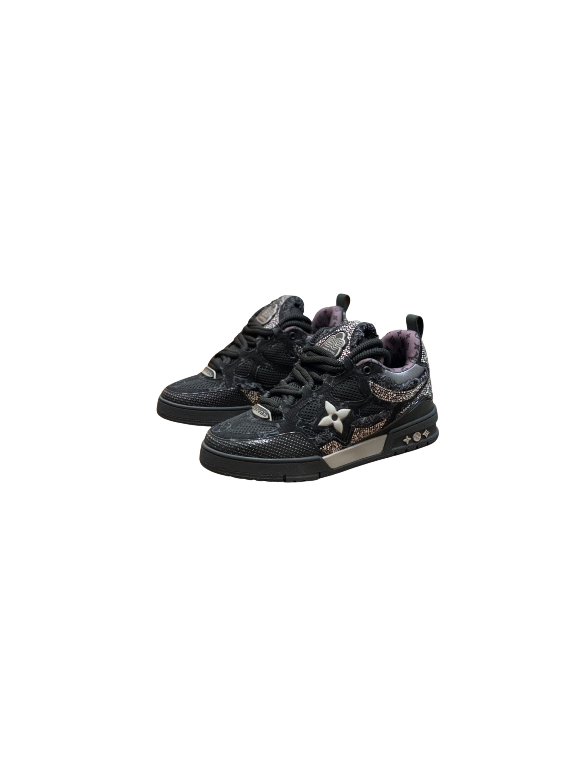 Louis Vuitton Skate Trainer Black Swarovski Monogran Sneaker