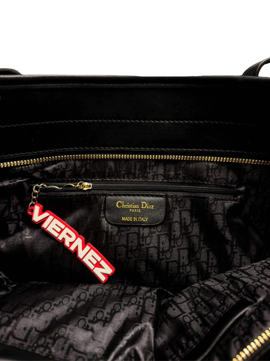 Dior Oblique Embroidery Tote Bag