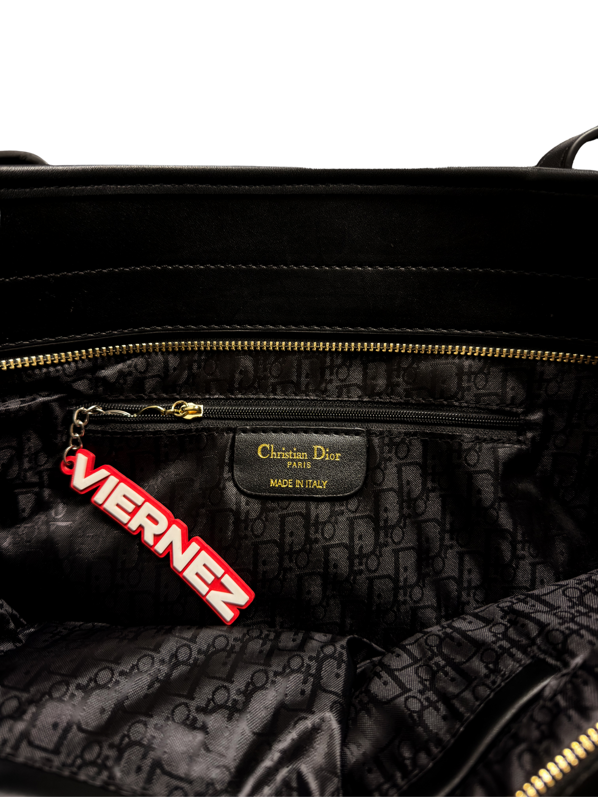 Dior Oblique Embroidery Tote Bag