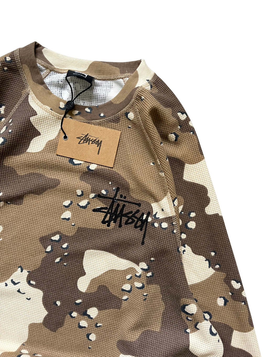 Stussy Sand Camo Waffle longsleeves