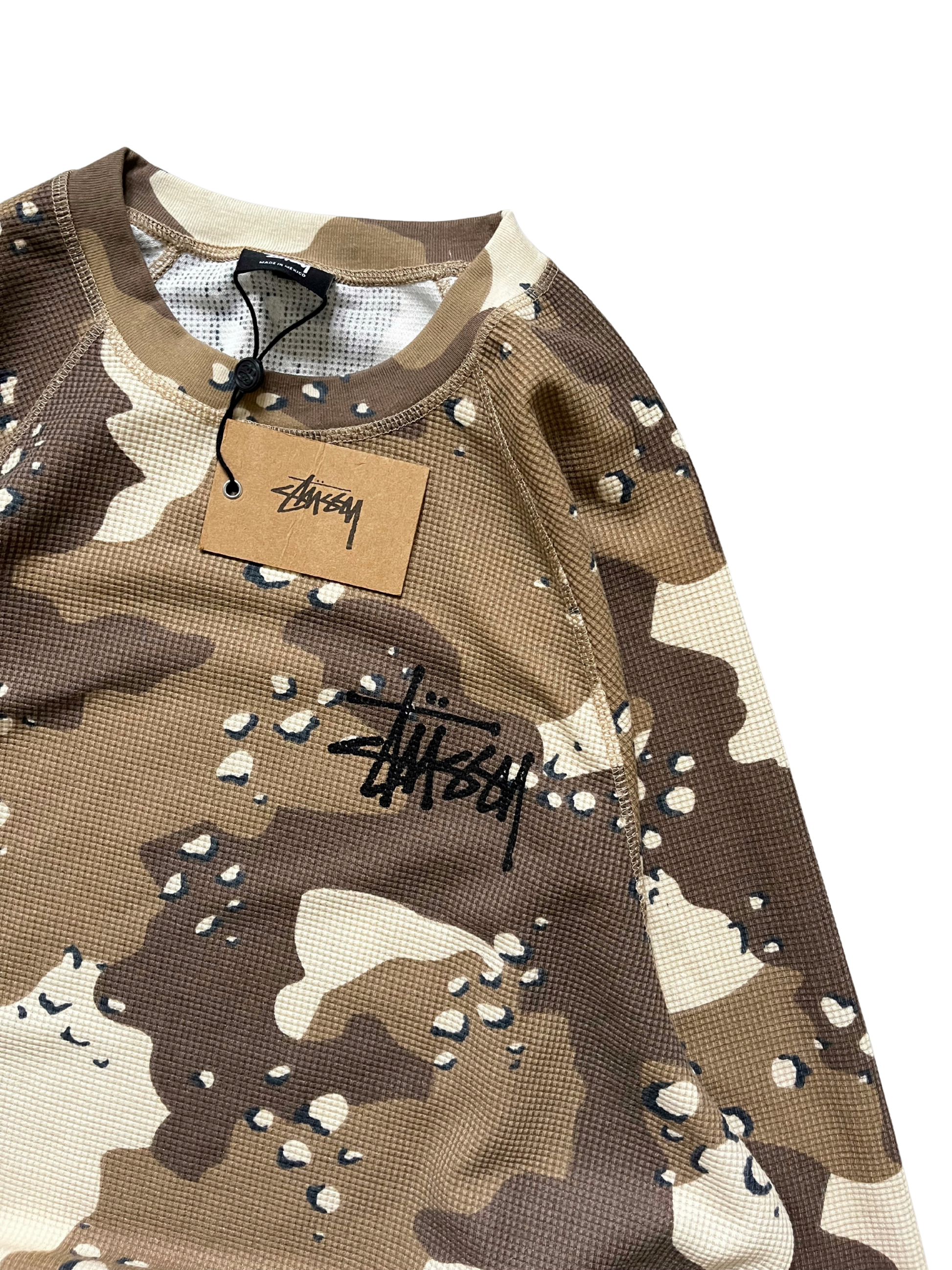 Stussy Sand Camo Waffle longsleeves