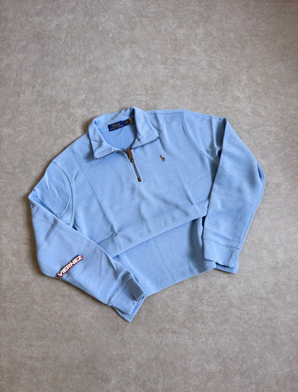 R.L Half Zipped Jumper LIGHT BLUE - New tones (On hand, MEDIUM only)