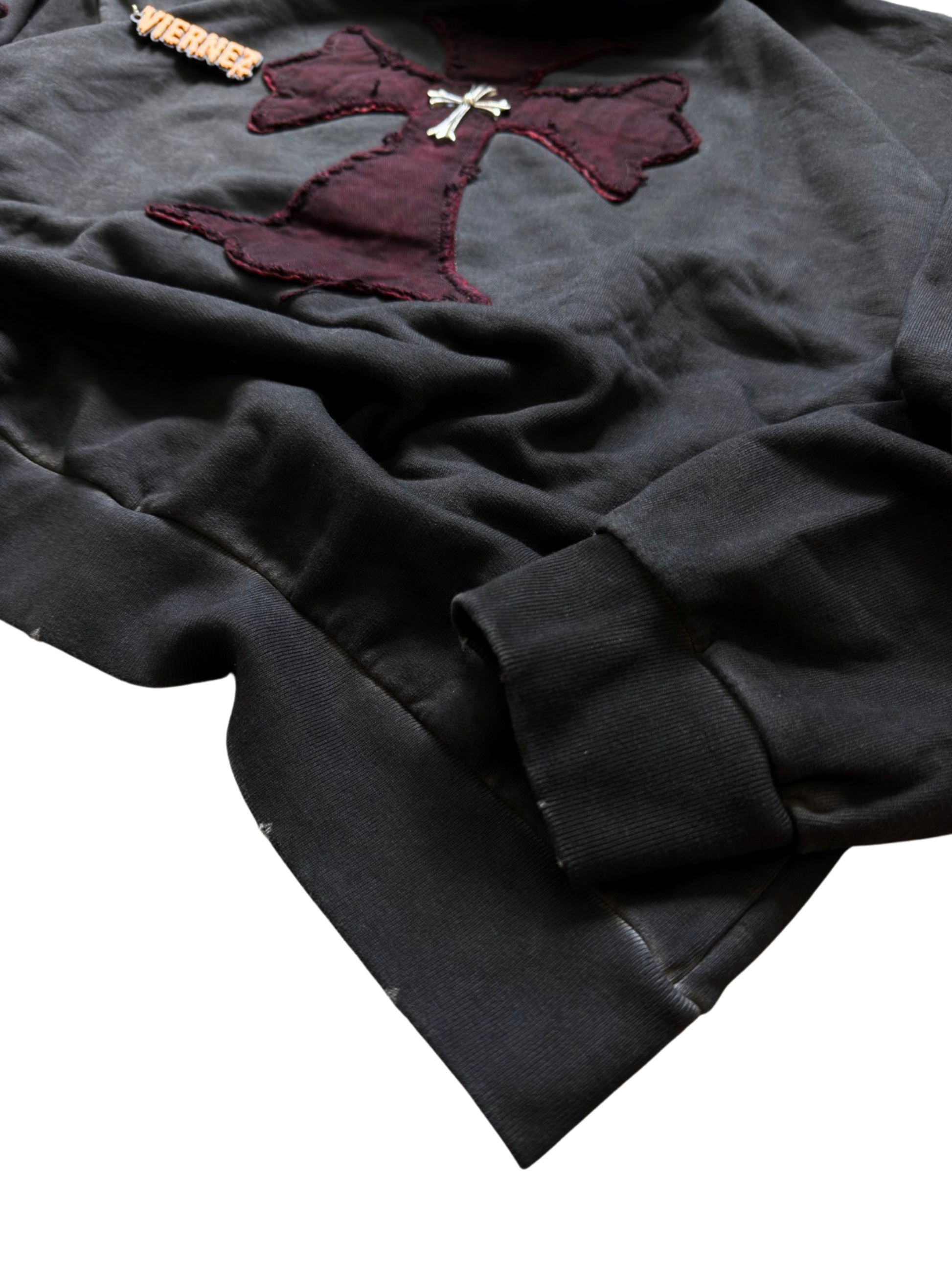 Chrome Hearts Gothic Patchwork Distressed Hoodie