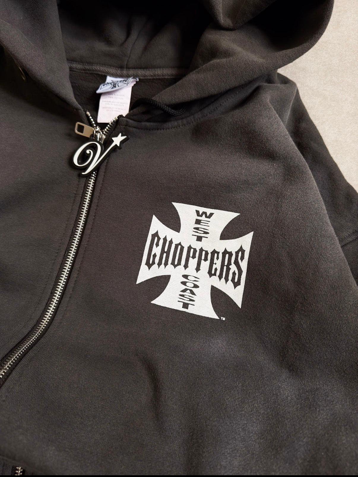West Coast Choppers Smoked Zip Up Hoodie
