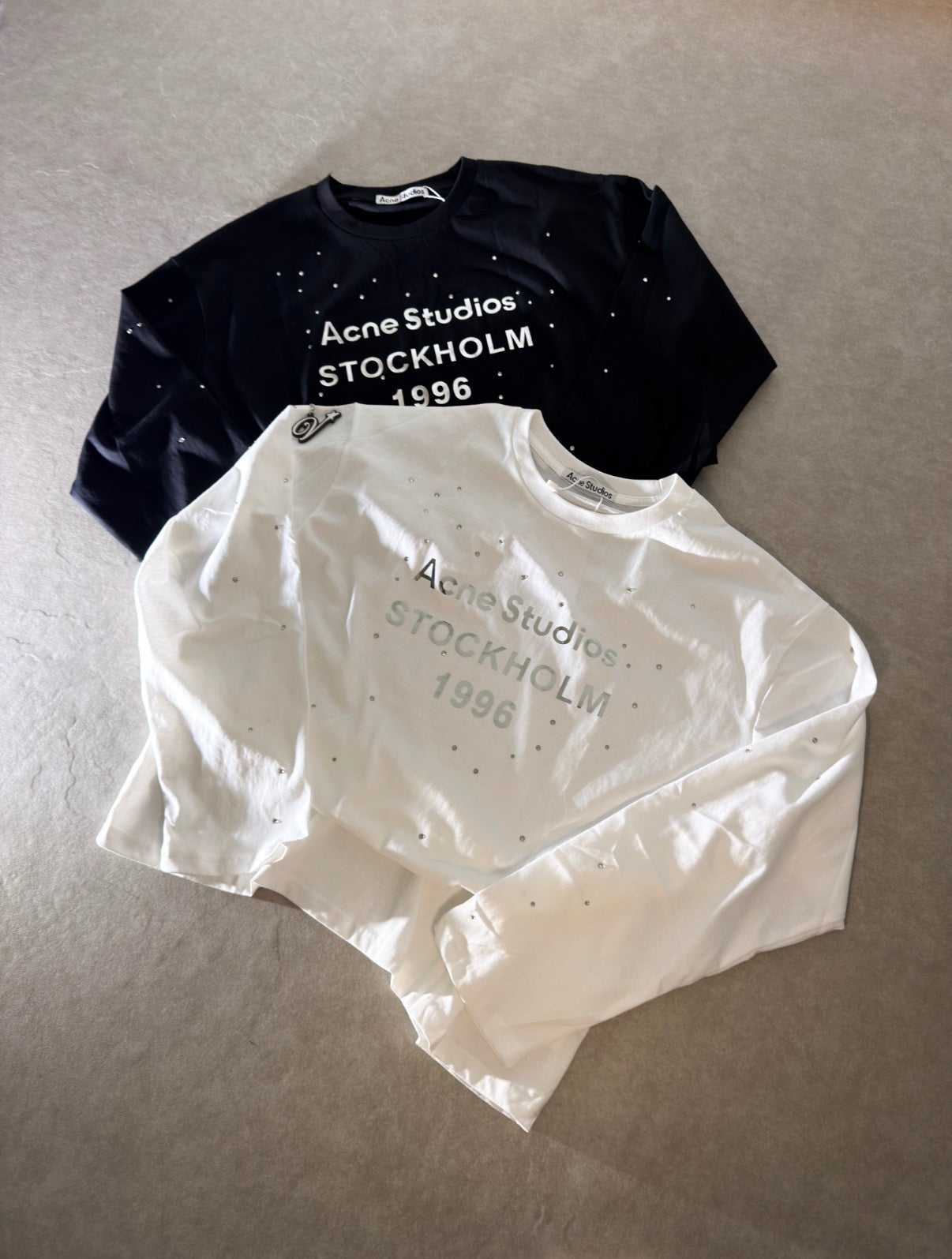 Acne Studios Edden Rhinestone Longsleeves Black MEDIUM - ON HAND