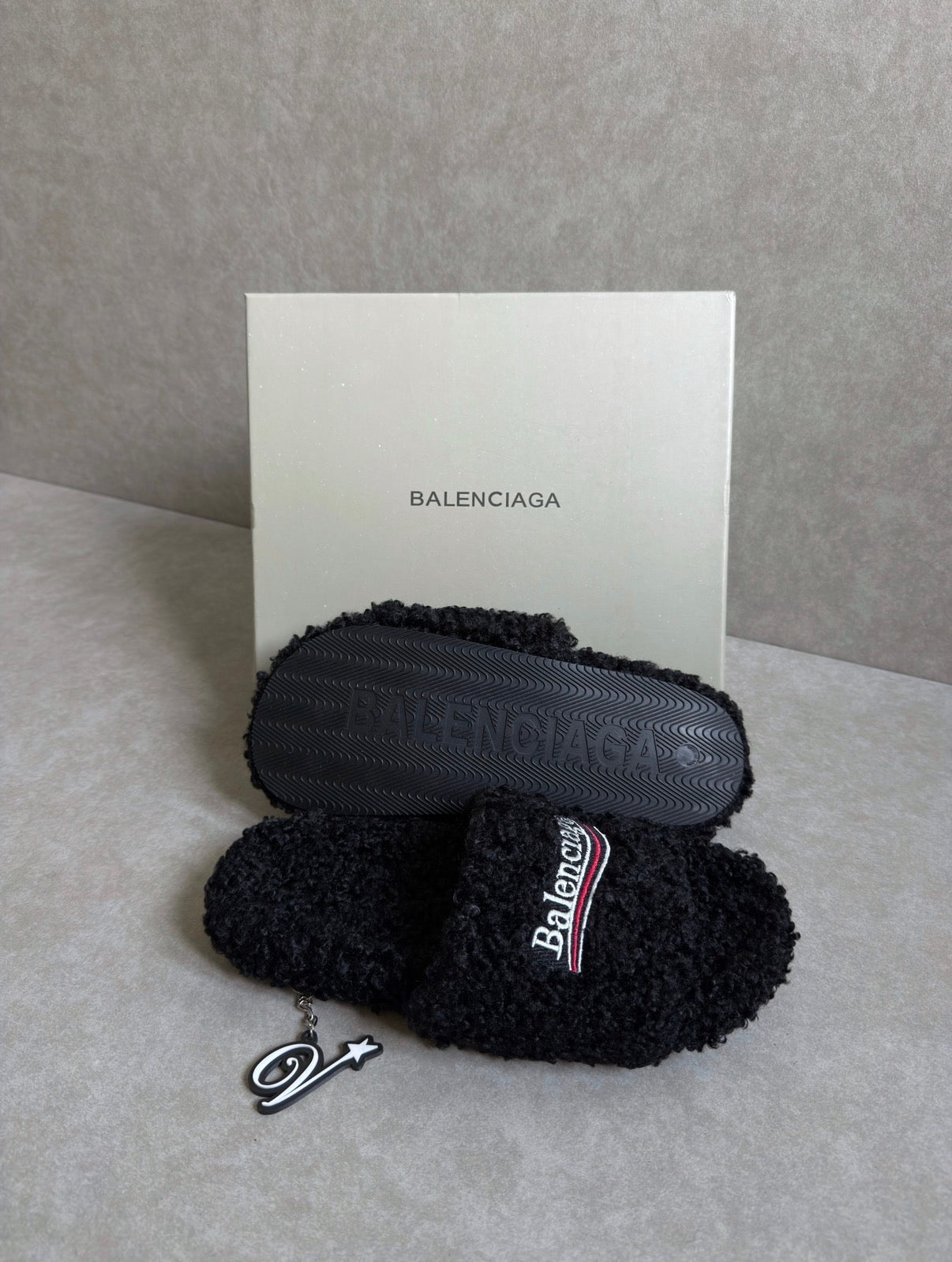 Balenciaga Fur Slides