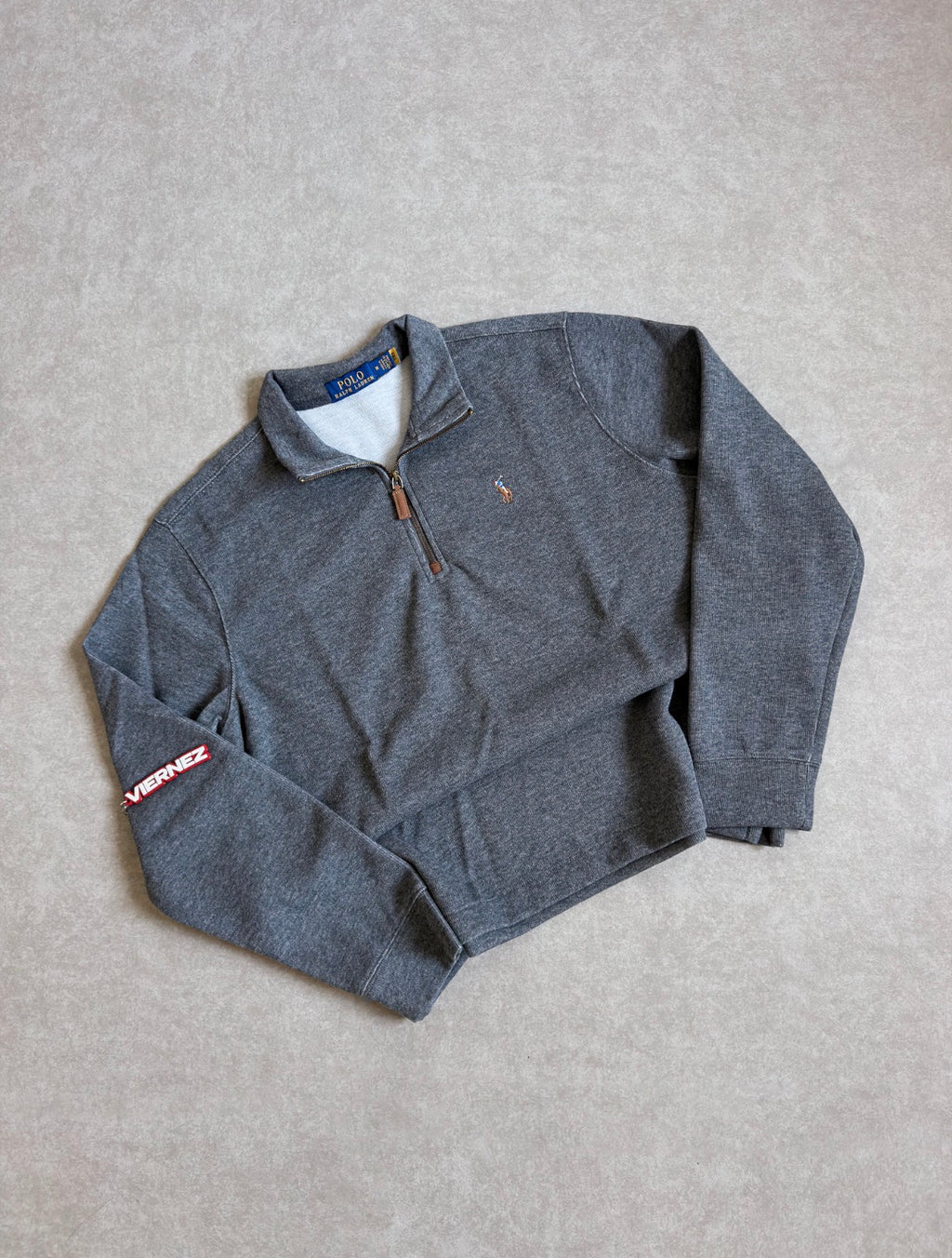 R.L Half Zipped Jumper DARK GRAY - New tones (On hand, MEDIUM only)