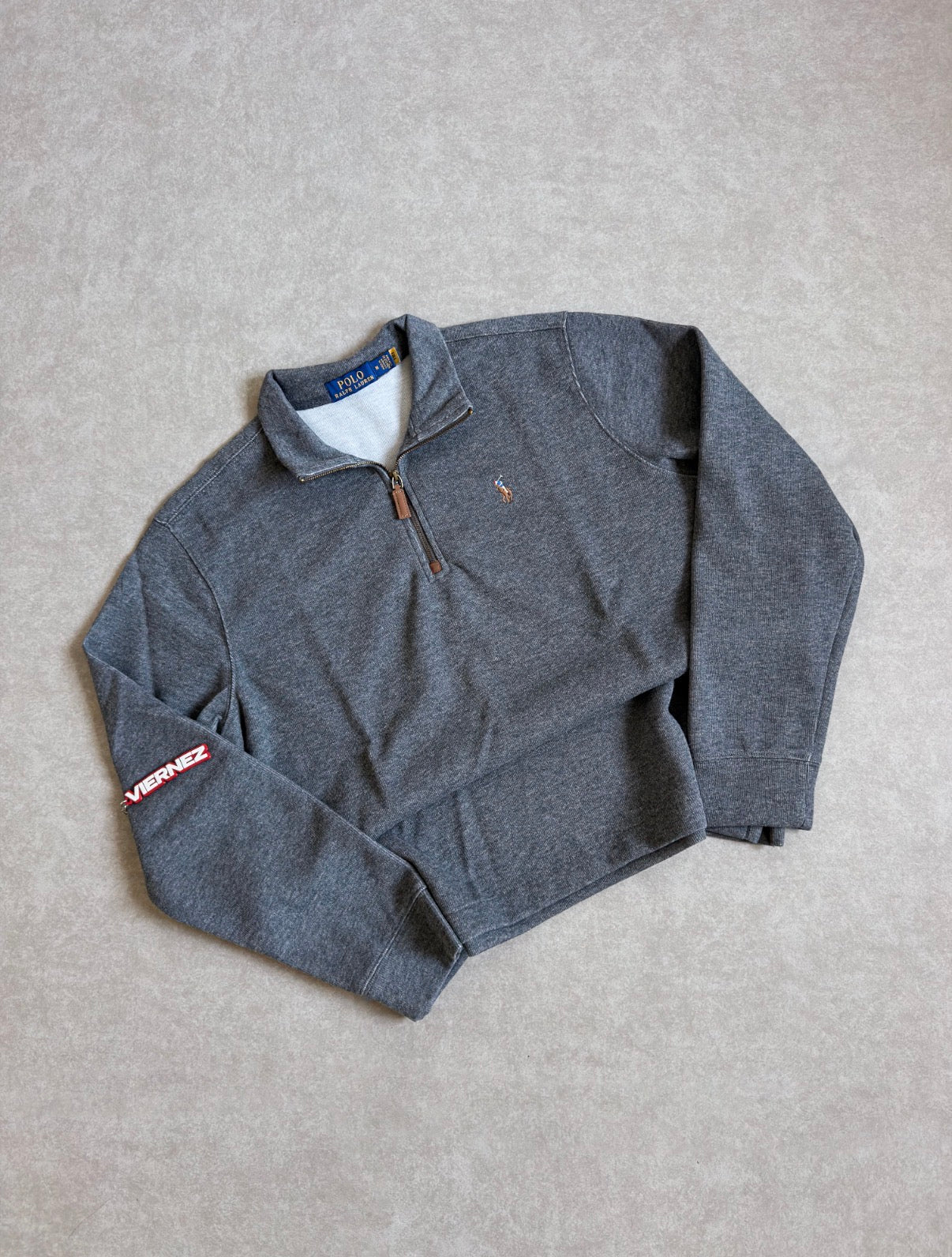 R.L Half Zipped Jumper DARK GRAY - New tones (On hand, MEDIUM only)