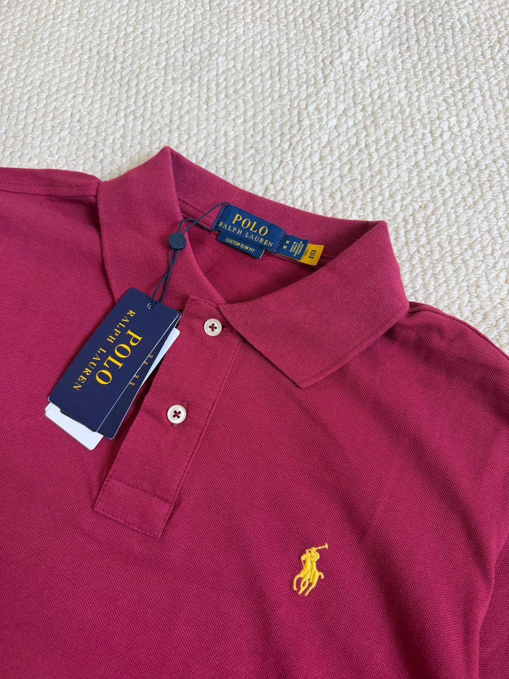 Ralph Lauren Polo Shirt Maroon - Medium (ON HAND)