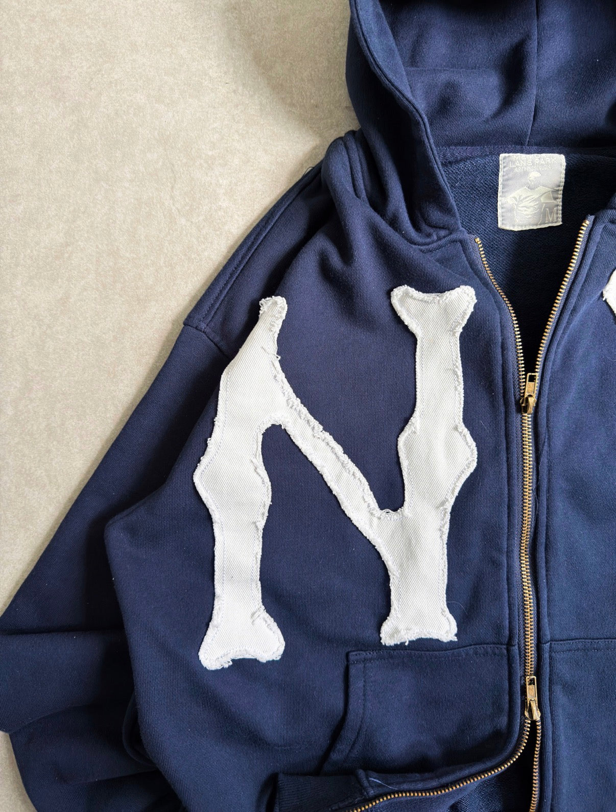 Memory Lane Park NY Navy Zip-Up Hoodie