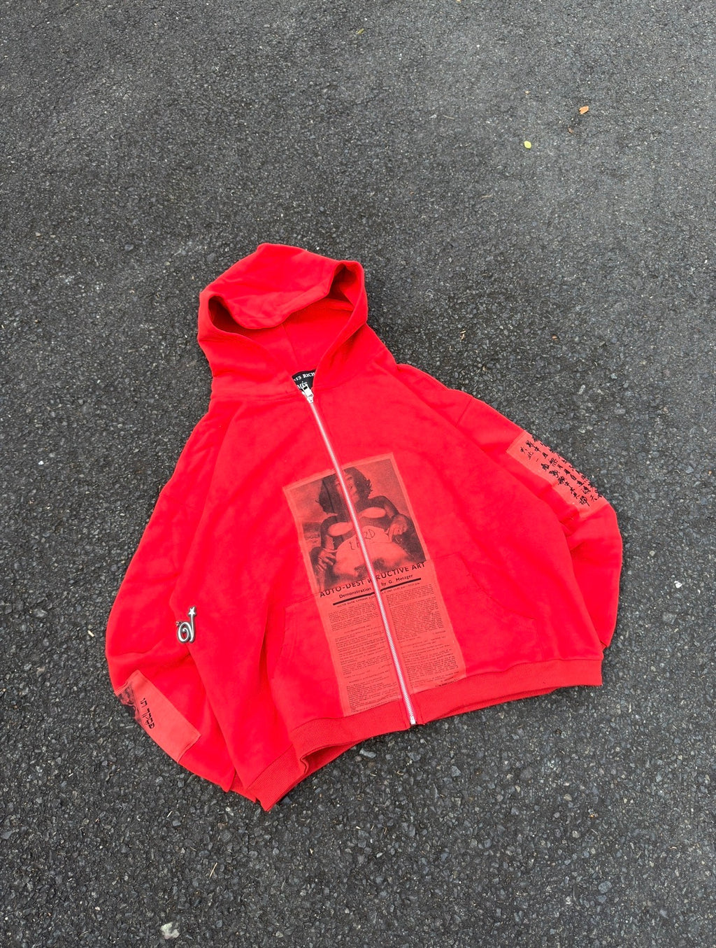 Enfants Riches Deprimes Red Anti-Process Thermal Lined Zip Hoodie