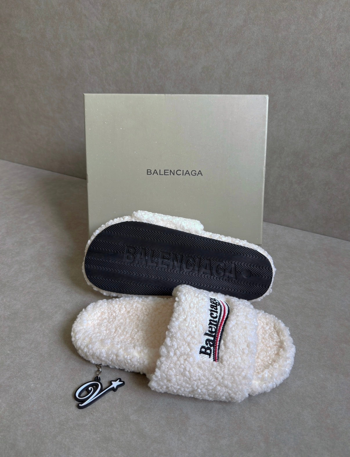 Balenciaga Fur Slides