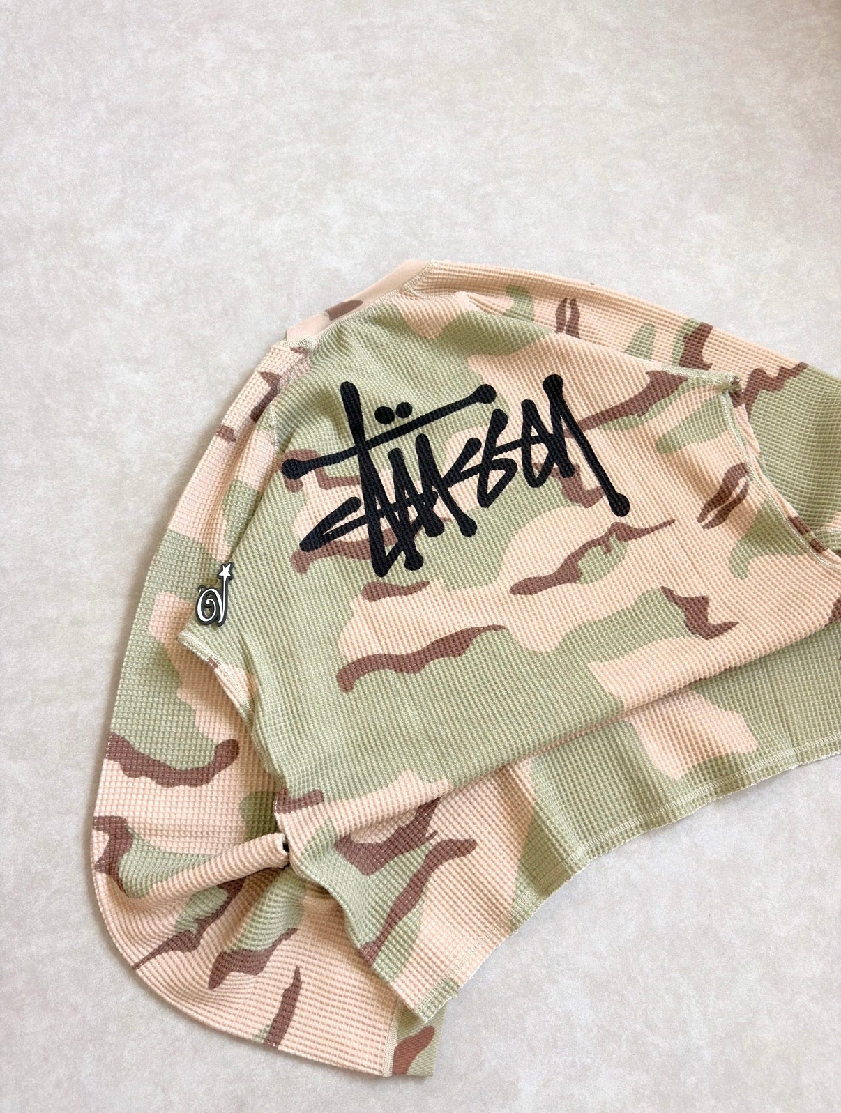 Stussy Army Camo Waffle longsleeves