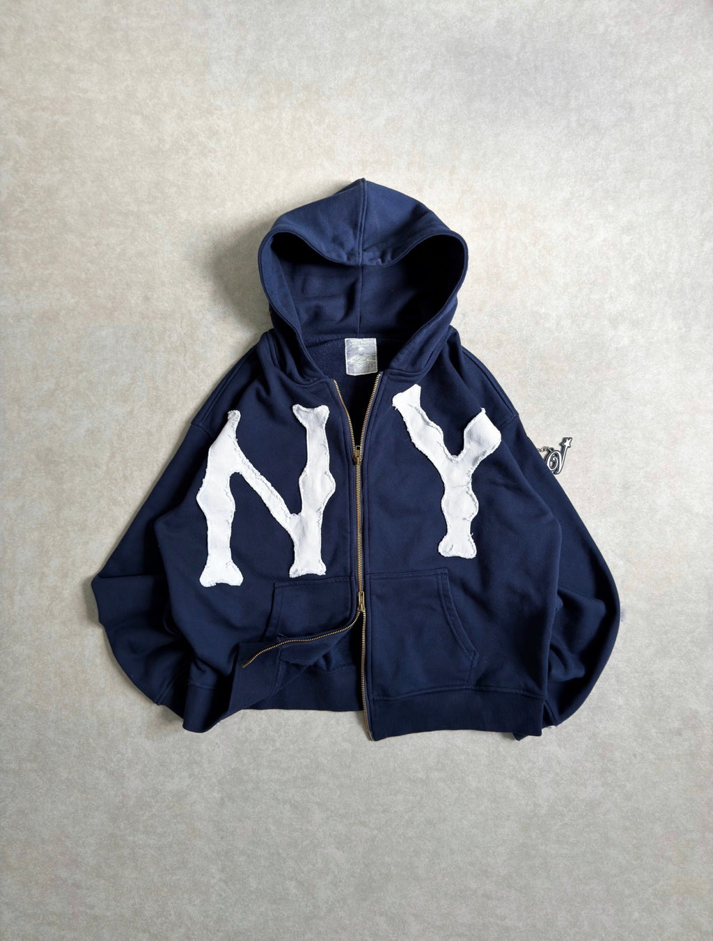 Memory Lane Park NY Navy Zip-Up Hoodie